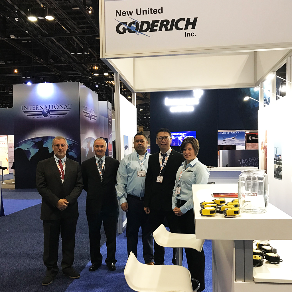 new united goderich team at nbaa convention booth