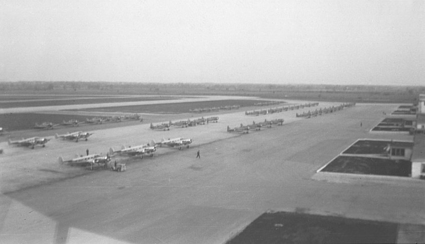 Harvards and C-45s View from Centralia Control Tower